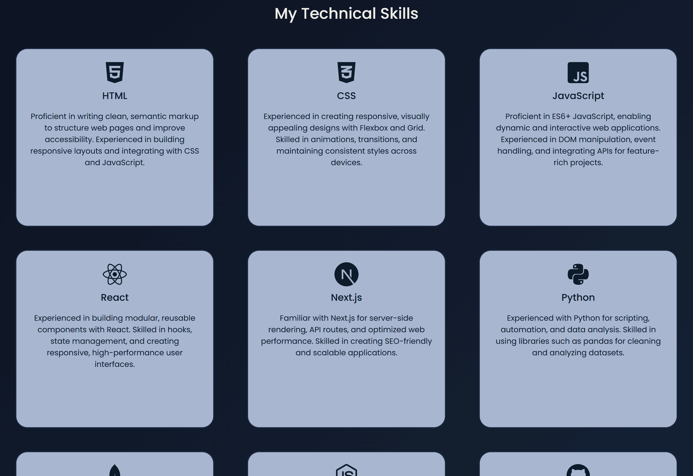 About page of Ben Anthony Minervino's portfolio website with a personal photo, biography, and social media contact links.